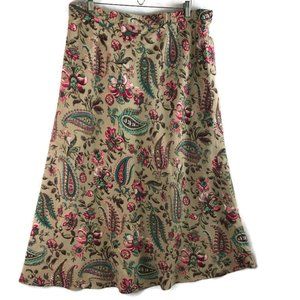 East 5th Women's Paisley Print Maxi Skirt SZ 18W